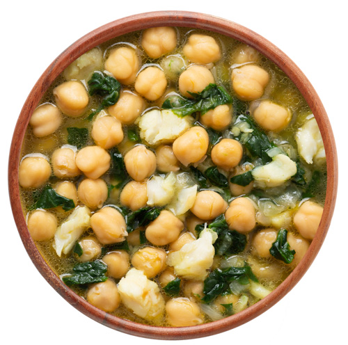 Garbanzo espinacas